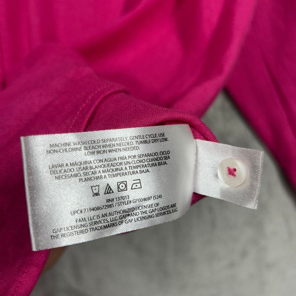 GAP Linen/Rayon Button-Down XL Beetroot Blouse NWT - Curated By Rua'h Kibriya - Picture 8 of 8